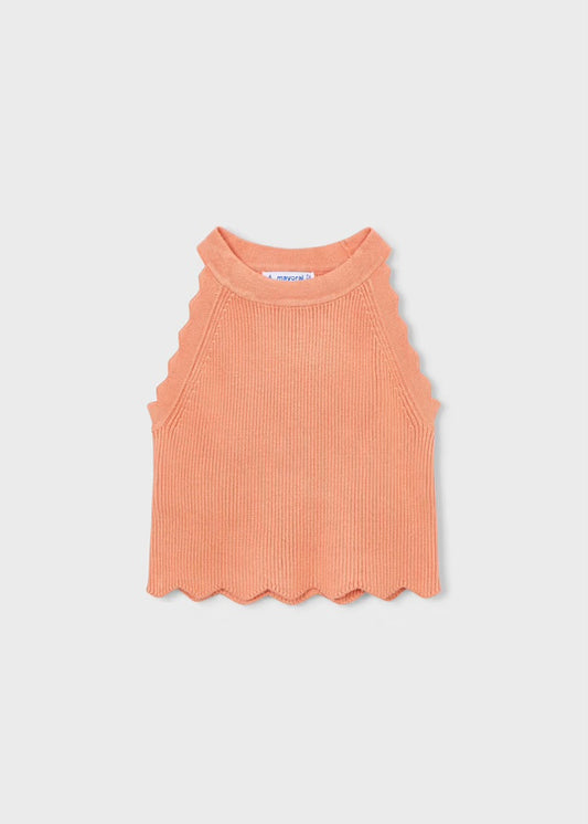 Knit Halter Top - Peach