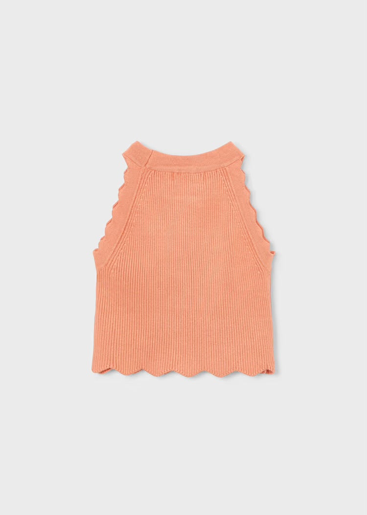 Knit Halter Top - Peach