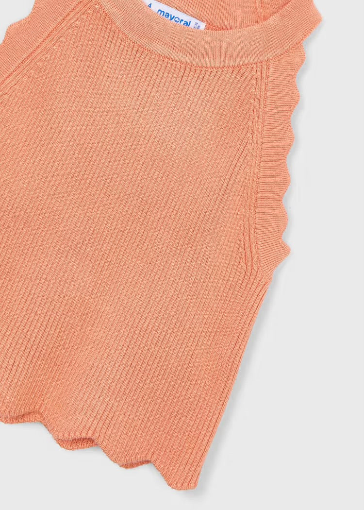 Knit Halter Top - Peach