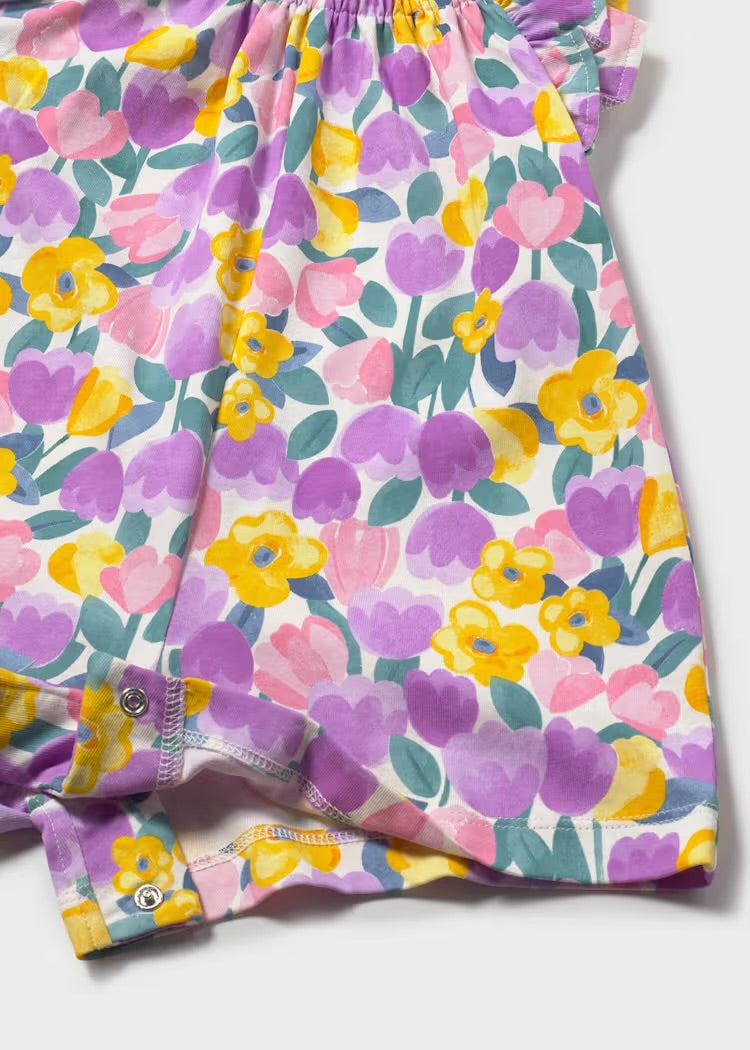 Floral Lilac Printed Romper