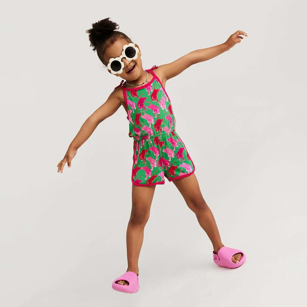 Le Tigre Green Bow Varsity Romper
