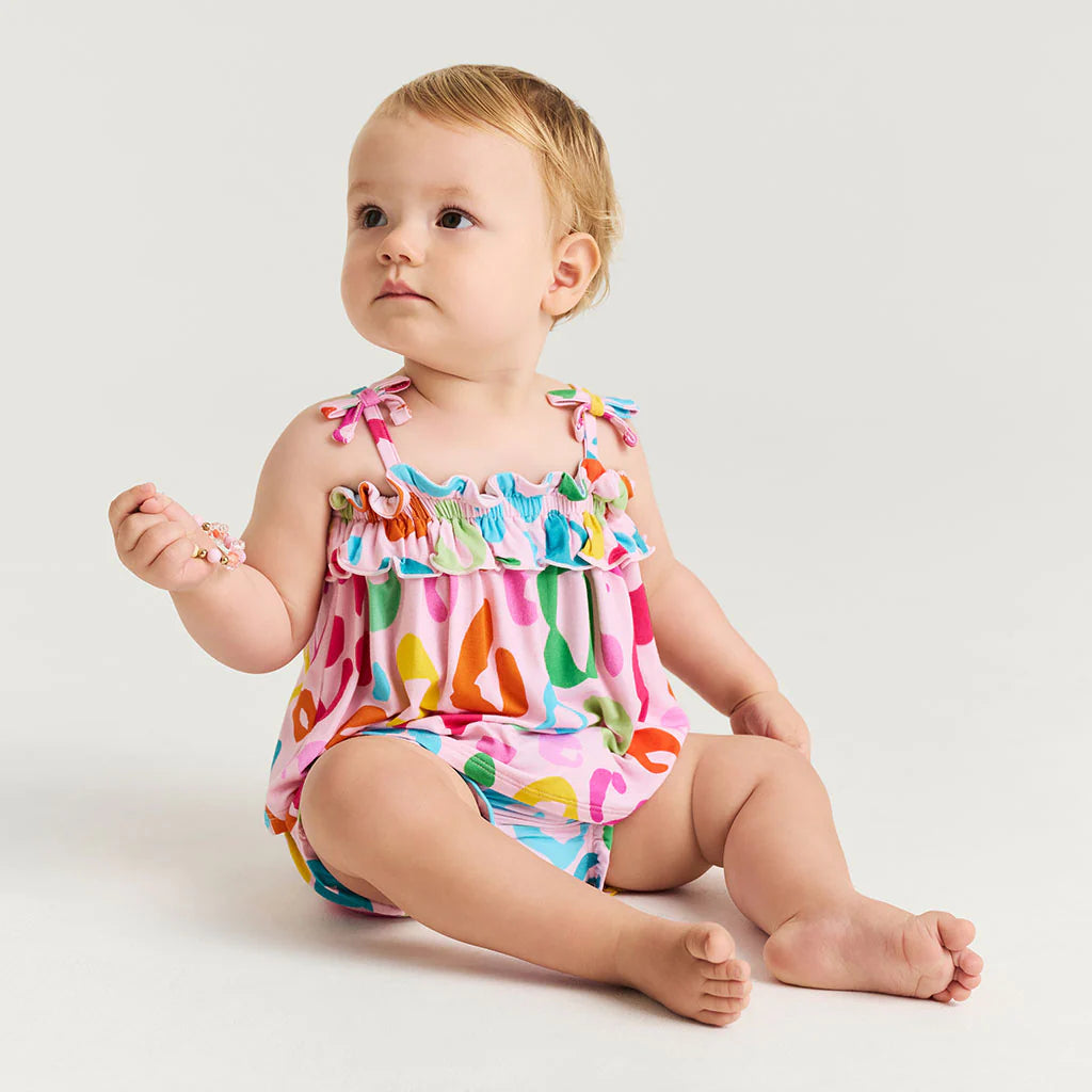 Luella Bow Strap Ruffled Top Bummie Set