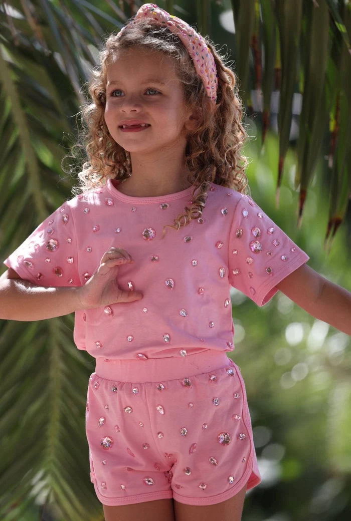 Pinky Gems Short Set