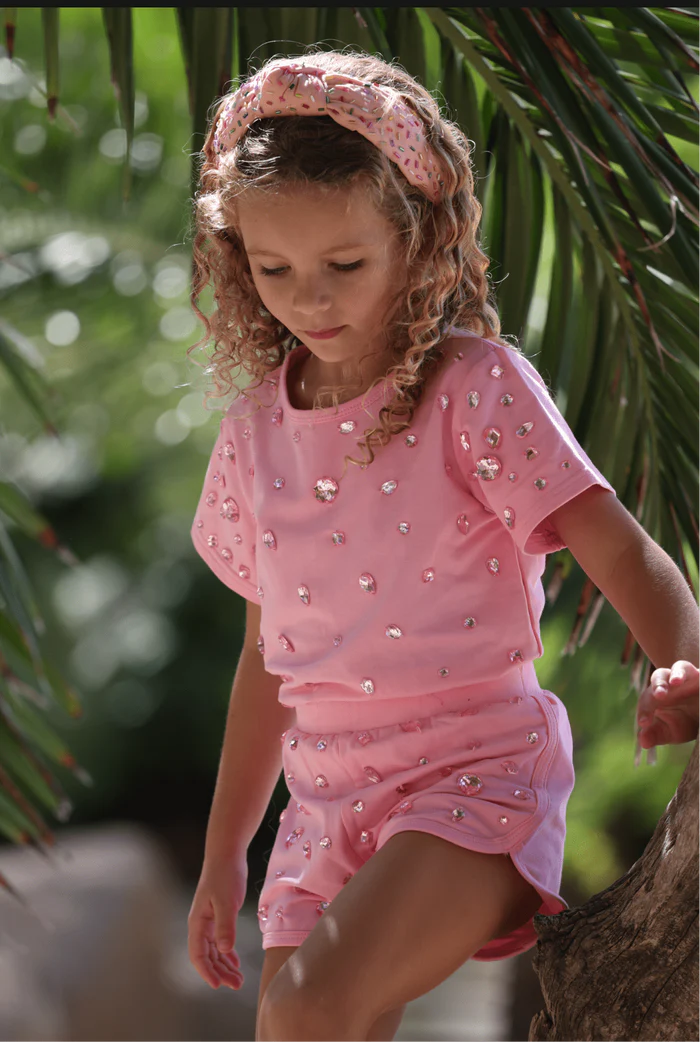 Pinky Gems Short Set