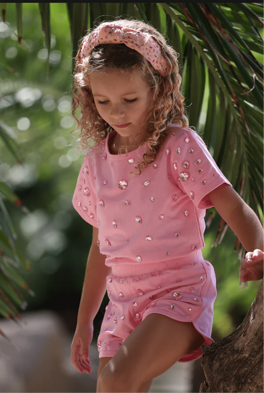 Pinky Gems Short Set