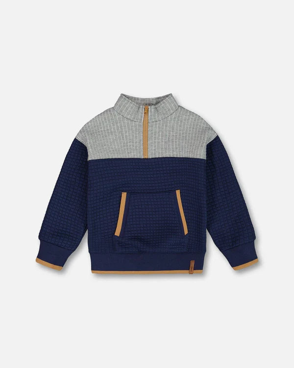 Quilted Half Zip Top