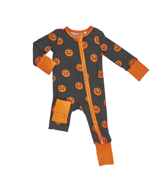 Jack O Lantern 2 Way Zip Footie