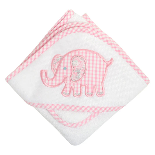 Pink Elephant Hooded Towel Set