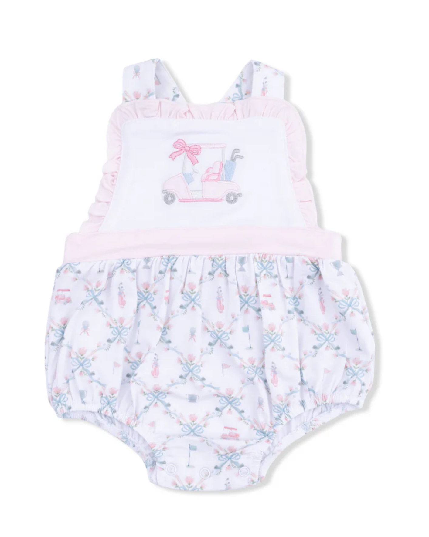Golf Trellis Pink Ruffle Bubble