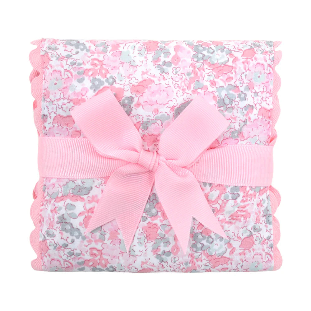 Pink Elephant Fancy Fabric Burp Cloth