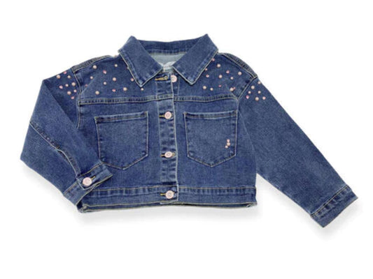 Pink Embellished Jean Jacket