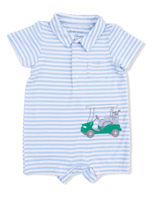 Striped Golf Polo Shortie