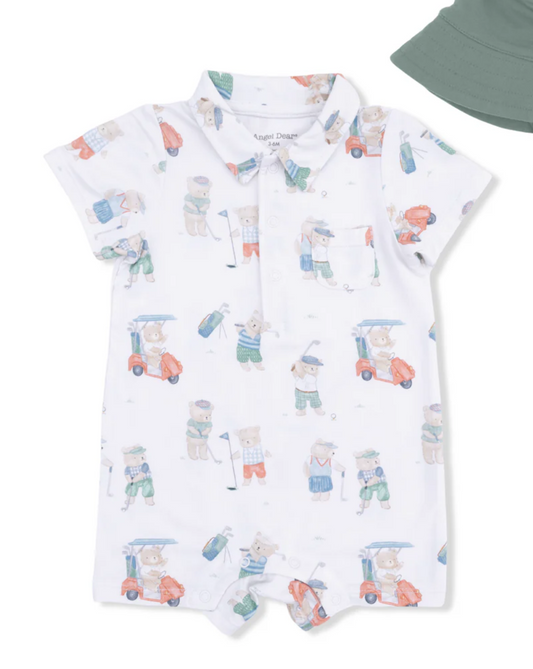 Golfing Teddy Bears Polo Shortie