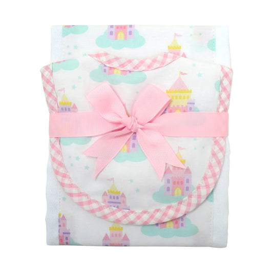 Princess Bib & Burp Cloth Set