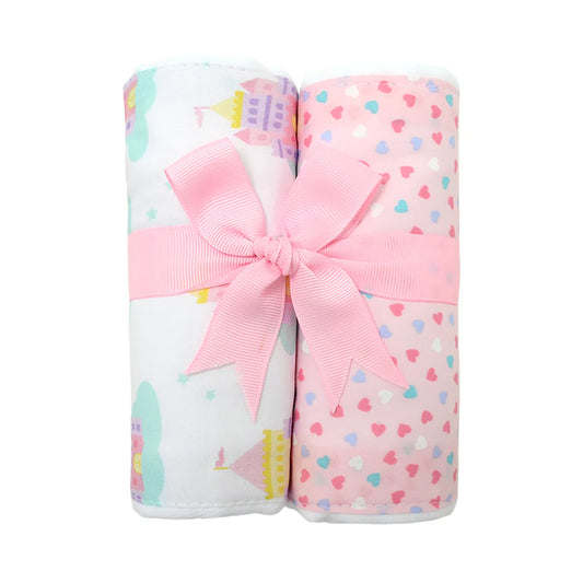Princess Set Of Two Fabric Burp Cloths