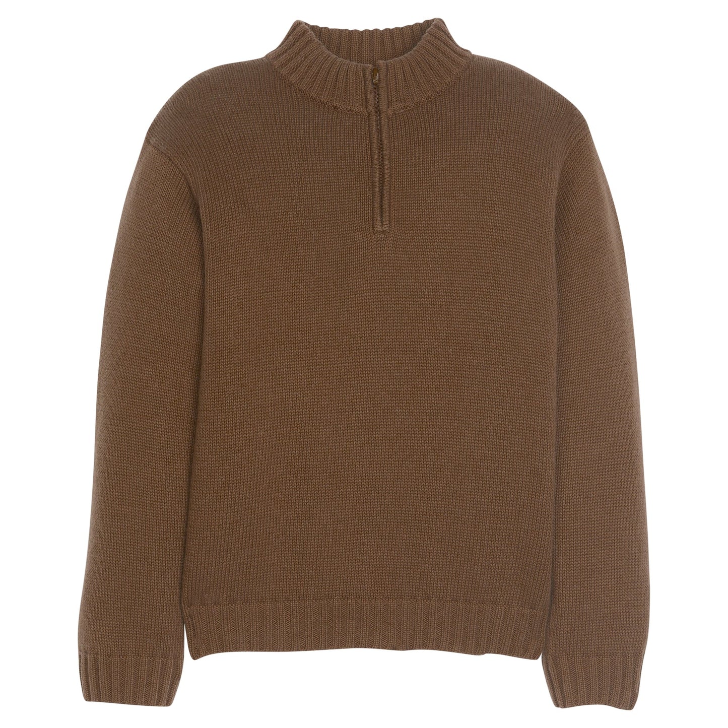 Brown Quarter Zip Sweater