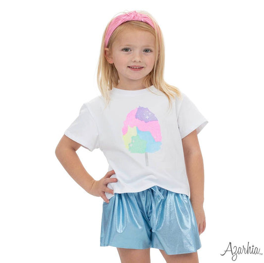 Light Blue Shimmer Butterfly Short