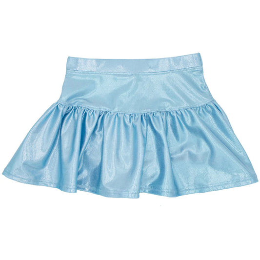 Light Blue Shimmer Gathered Skort