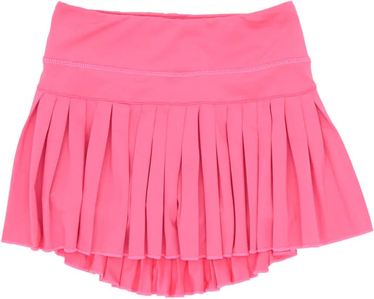 Neon Pink Mini Pleated Skort