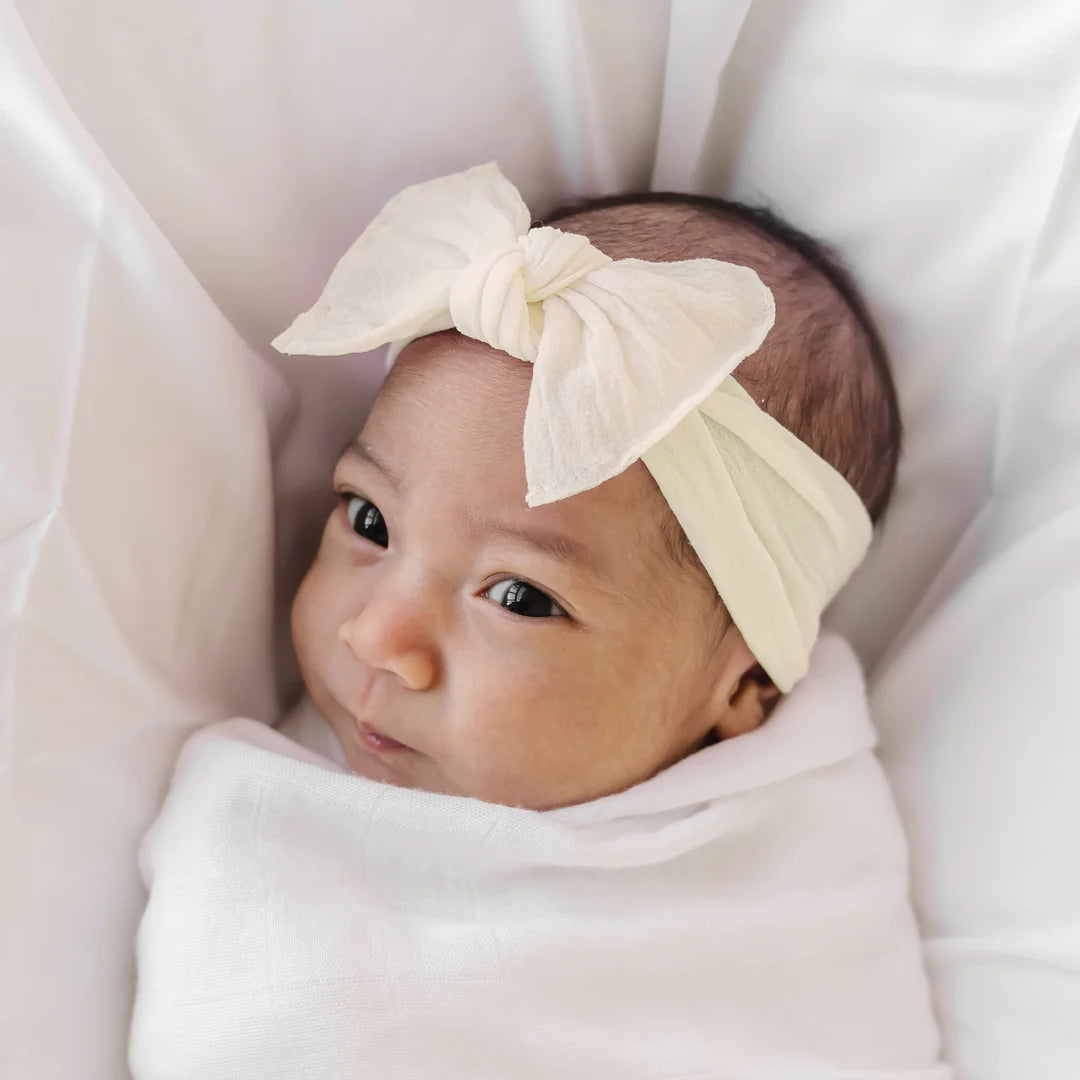 Ivory Itty Bitty Knot Bow