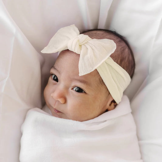 Ivory Itty Bitty Knot Bow