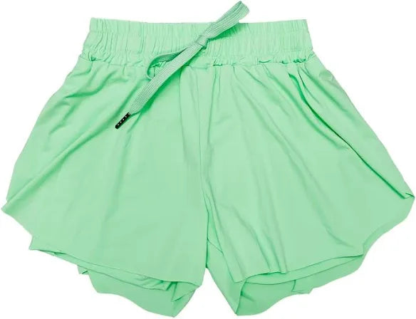 Neon Green Butterfly Shorts