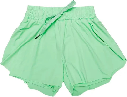 Neon Green Butterfly Shorts