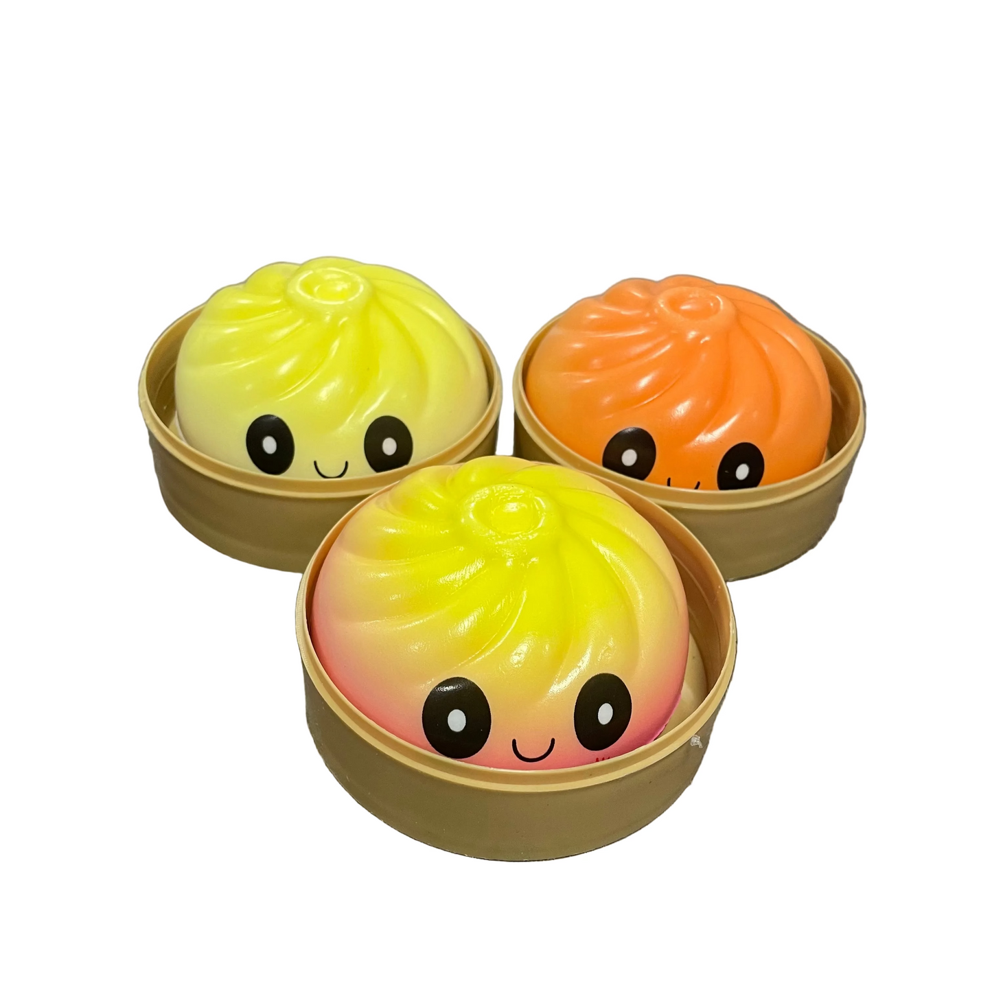 3.25" Dough Dough Slow Rise Rainbow Face Dumpling