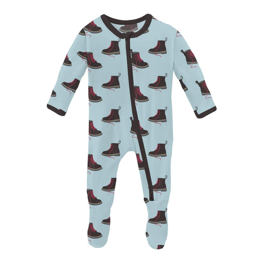 Spring Sky Boots 2 Way Sipper Footie