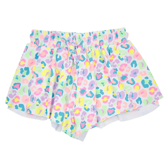 Neon Leopard Butterfly Short