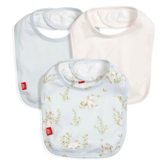 Blue Hoppily Ever After 3-PK Bibs