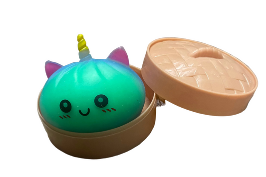 3.25" Dough Dough Squish Rainbow Unicorn Dumpling