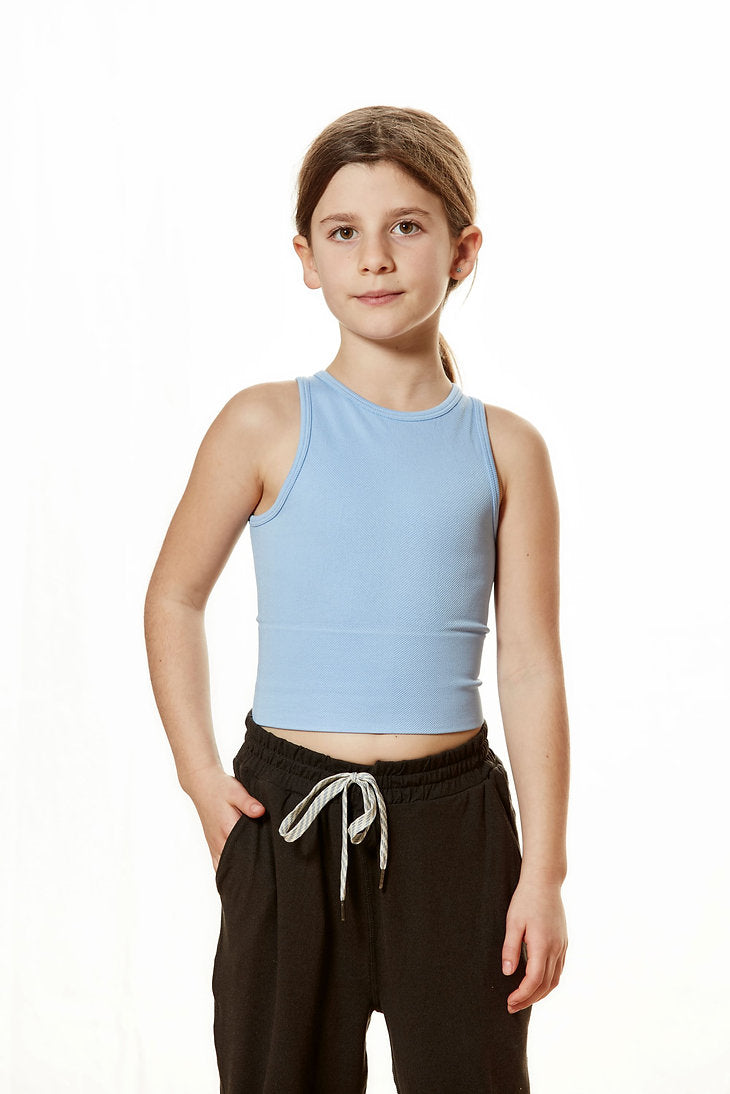 Serenity Blue Chevron Top