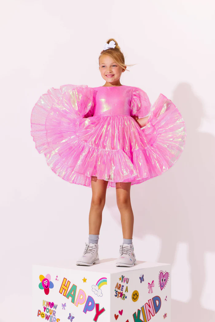 CRYSTAL PINK HOLOGRAM DRESS
