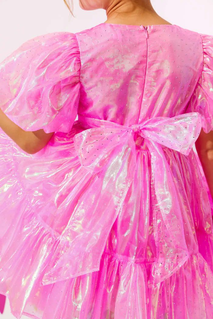 CRYSTAL PINK HOLOGRAM DRESS
