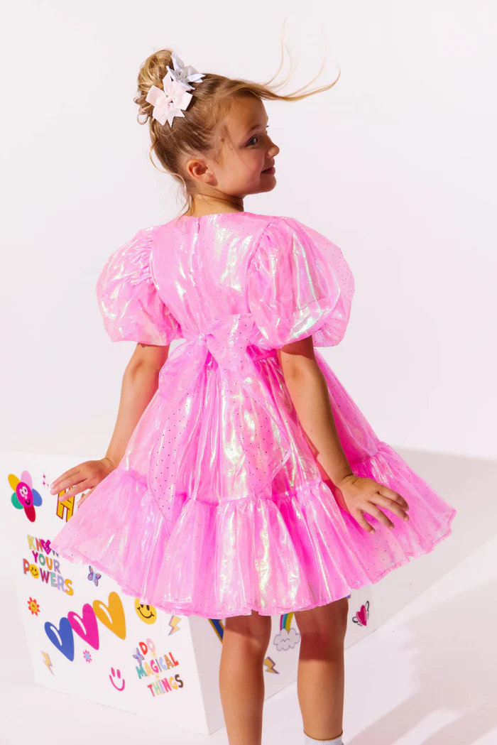 CRYSTAL PINK HOLOGRAM DRESS