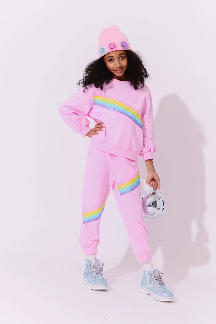 PINK RAINBOW STRIPE SET