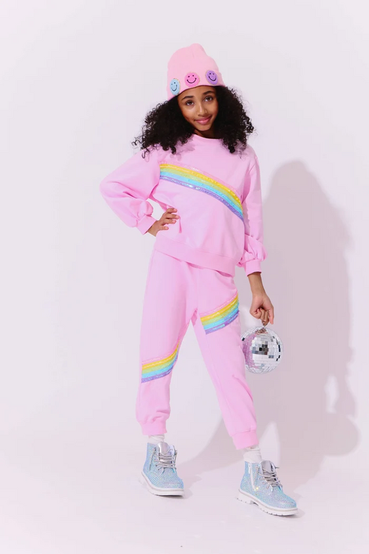 PINK RAINBOW STRIPE SET