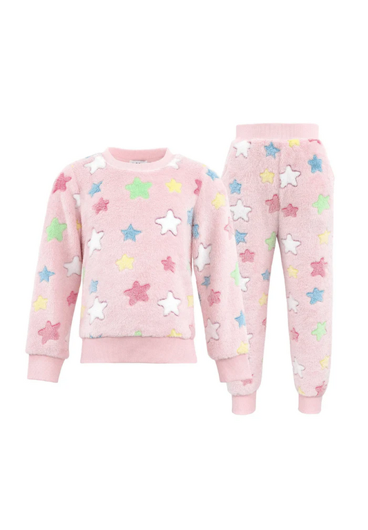 PINKY STARS FUZZY SET