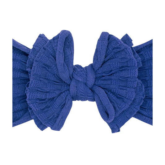 Indigo Waffle Knot Bow