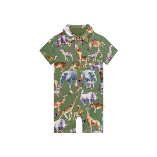 Posh Safari Henley Romper