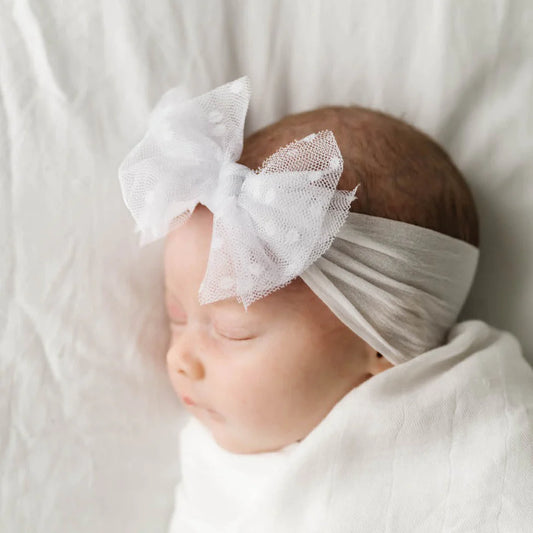 White Tulle Knot Bow