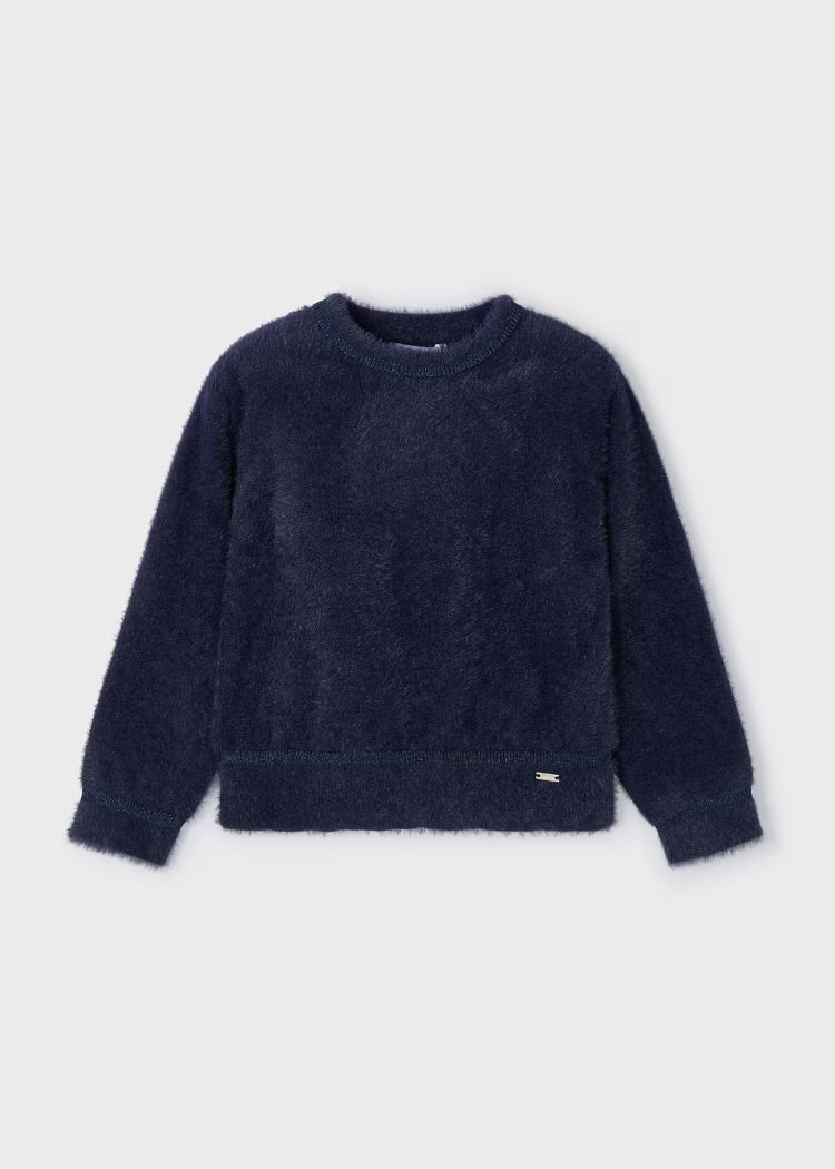 Navy Fur Sweater