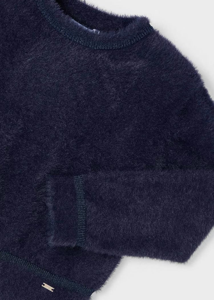 Navy Fur Sweater