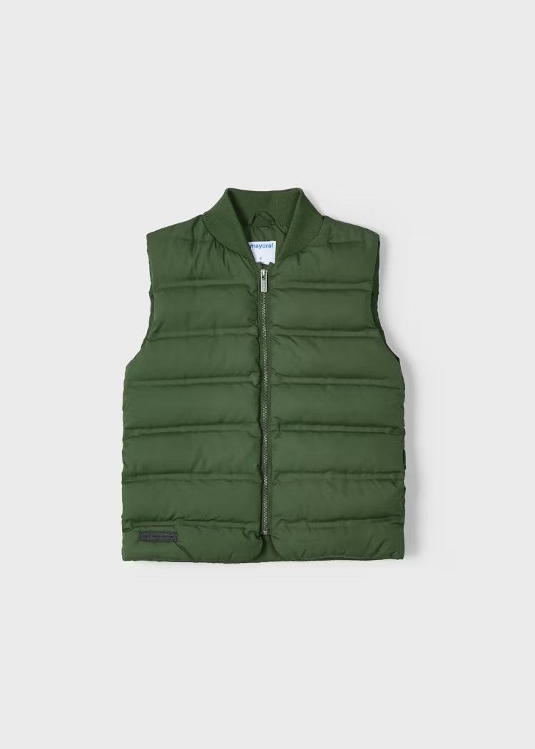 Olive Green Quilted Vest