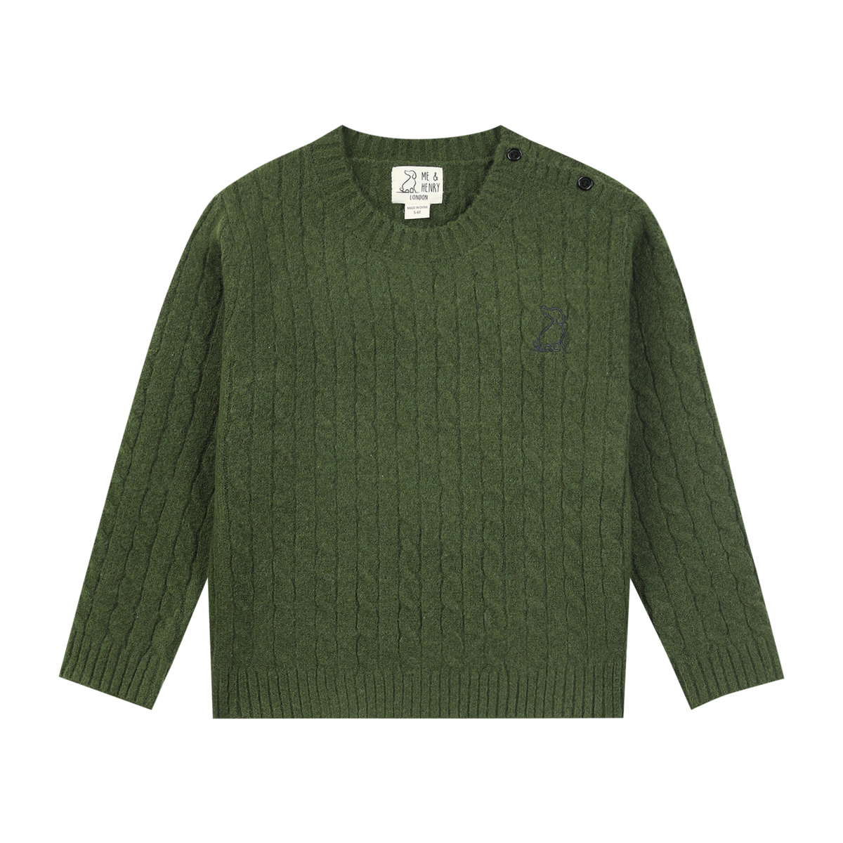 Green Classy Cable Swaeater