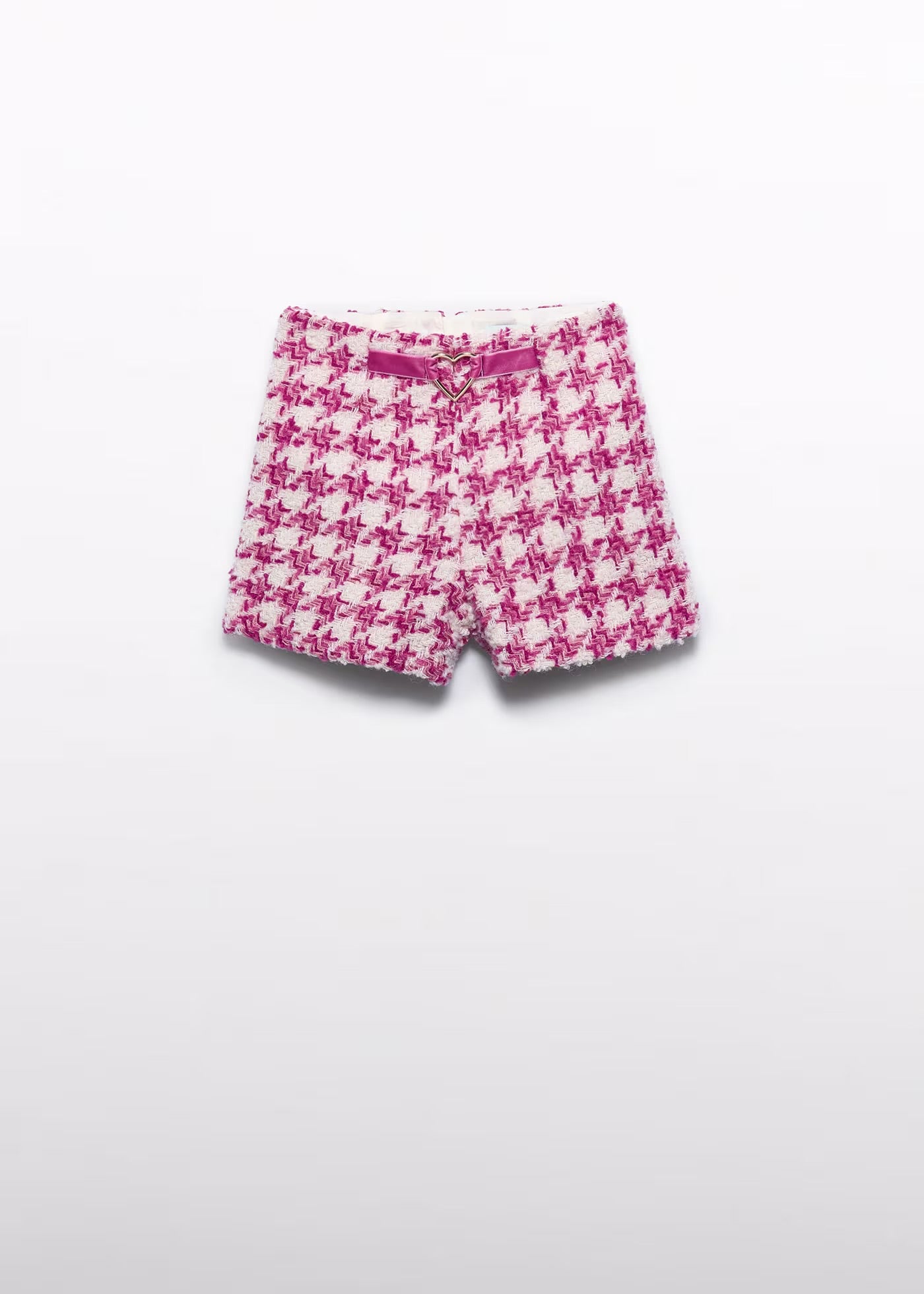 Pink Houndstooth Shorts