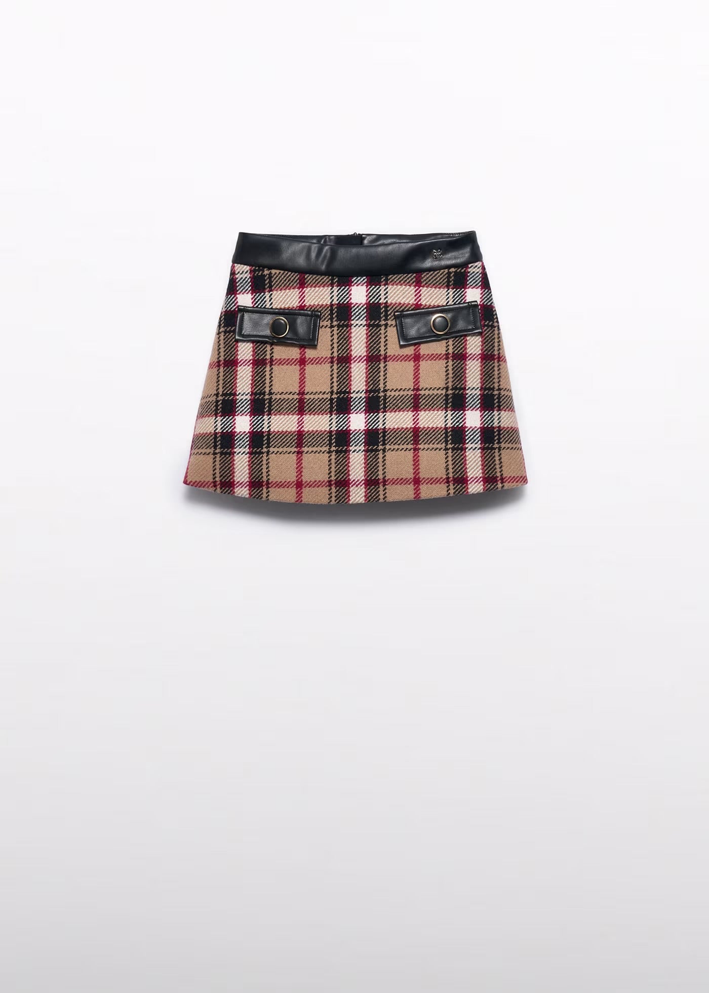 Brown & Black Plaid Skirt