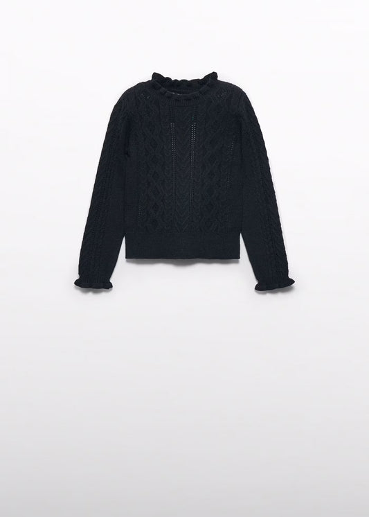 Black Mock Neck Sweater