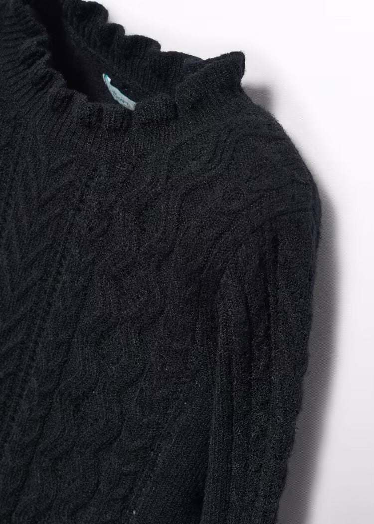 Black Mock Neck Sweater